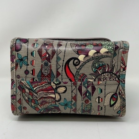Sakroots Lunchbox Women's Brown Red Owl Print Insulated Hook & Loop Closure - Picture 11 of 14
